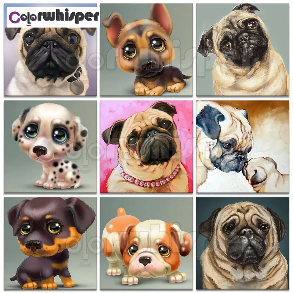 

Diamond Painting Full Square/Round Drill Daimond Painting"Dog Cat Cartoon Animal"Mosaic Rhinestone Embroidery Cross Stitch 506DP