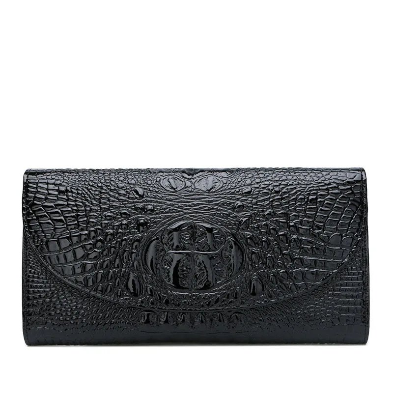 Women's new crocodile pattern handbags Cross-section multi-colored leather handbags Layered leather shoulder bag