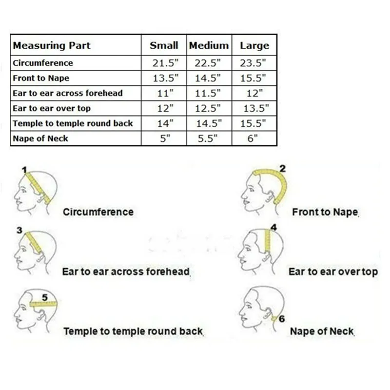 measurement of lace wigs_