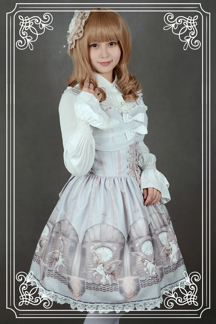 

Soufflesong Exclusive Design Girl's Lolita Dress [The Universal Guardian] Printed JSK Dress Custom Tailored