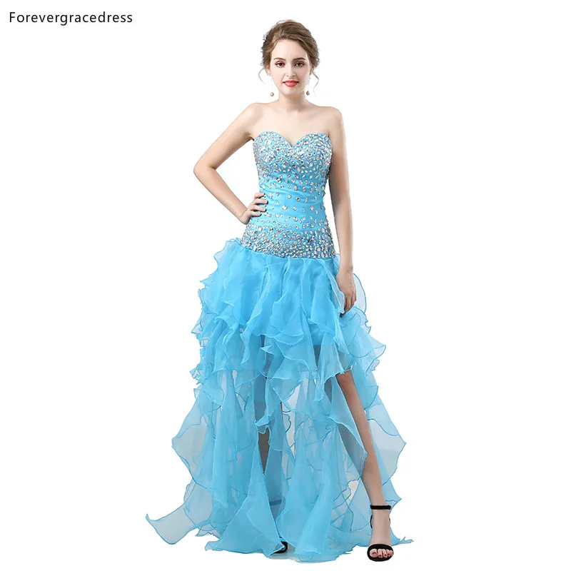 Forevergracedress Сексуальная Высокая Низкая платья для выпускного вечера 2019 Новое поступление Милая бисером официальная Вечеринка платья