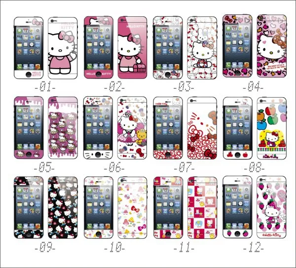Hot Sale Hello Kitty Front And Back Color Screen Protector