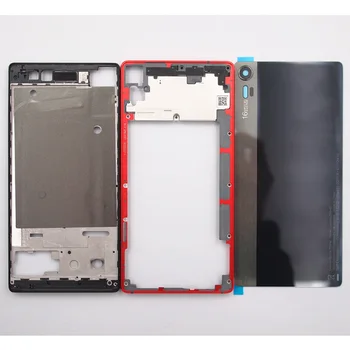 

BaanSam New Front Frame Middle Frame Glass Battery Door Back Cover Housing Case For Lenovo VIBE Z90a40 With Camera Frame+Lens