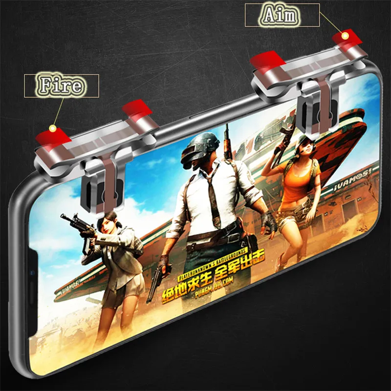 US $2.72 30% OFF|1Pair T10 Fire Button Gamepad Trigger Mobile Game Aim Key  Shooter Controller for PUBG Knives out Rules of Survivle -in Gamepads from  ... - 