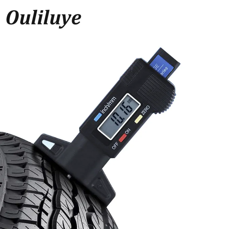 Car Digital Tire Tread Depth Gauge Meter Thickness Measurer Caliper LCD