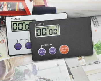Best 100pcs Card Size Digital Timer Pocket Kitchen Countdown Timer Study Rest Cooking 100mins Wen6159