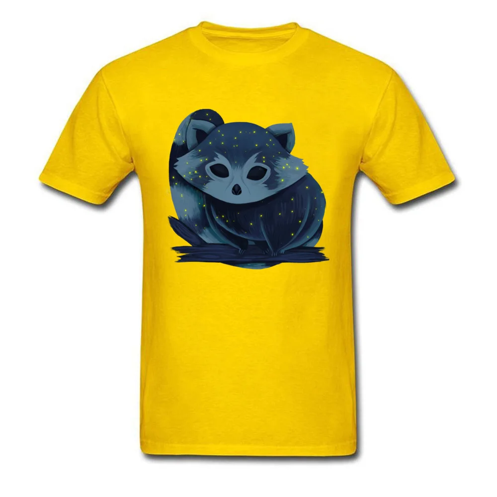RED PANDA FROM SPACE Funky Print Tops T Shirt Crewneck Summer 100% Cotton Short Sleeve T Shirts for Men Gift Clothing Shirt RED PANDA FROM SPACE yellow