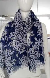 Мода 2016 года Для женщин Винтаж с цветочным принтом шарф с бахромой Вуаль шарф шали Обёрточная бумага хиджаб 2 Цвета 10 шт./лот Бесплатная