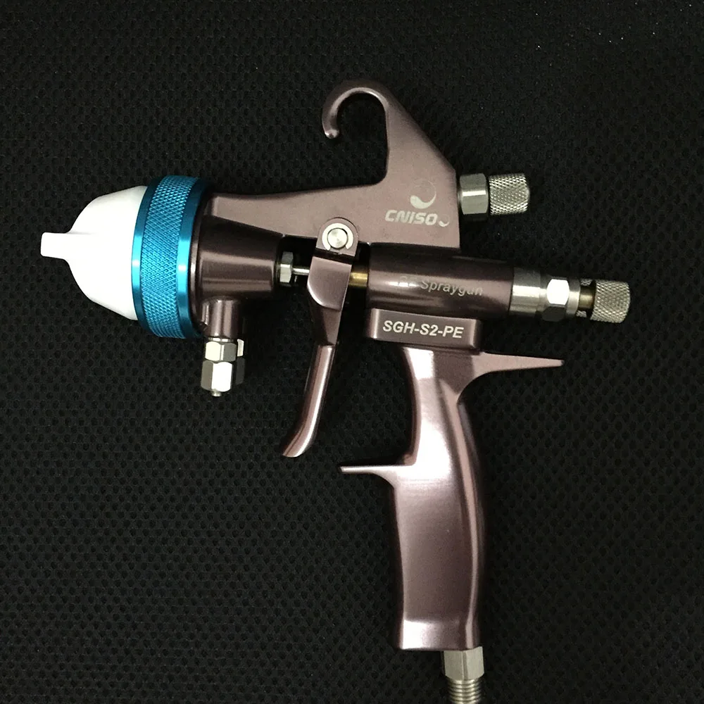 

SAT1202 automotive paint wholesale professional air spray gun pressure feed type gun foam polyurethane spray gun double nozzle