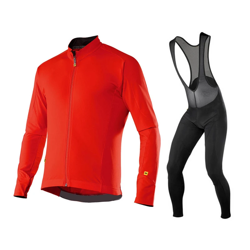 

2017 Mavic Spring/Autumn Cycling Jersey Bib Set PRO TEAM Long Sleeves MTB Bike Clothes Suit Bicycle Clothing ROPA CICLISMO