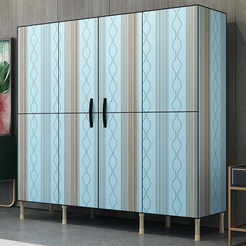 Fabric steel frame bold reinforcement cloth wardrobe simple modern