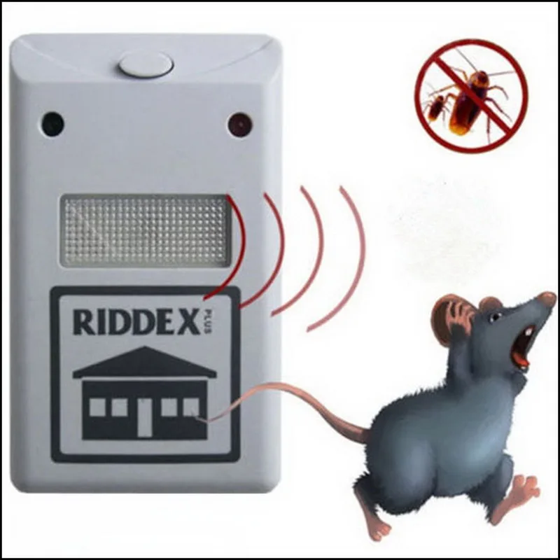 by DHL or EMS 100 pcs New 220V White Pest Repeller ULF Ultrasonic Waves