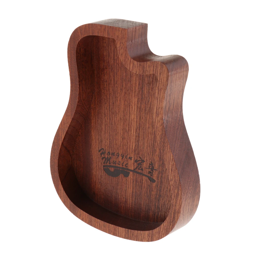 Wooden Guitar Picks Plectrum Holder Storage Case Guitar Accessory Gift for Guitar Player or Music Lovers