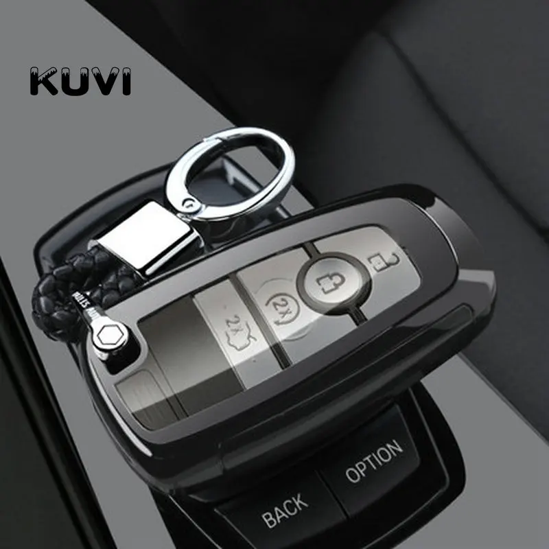 

key case cover For Ford Fusion Mustang Explorer F-150 F-250 F-350 2017 2018 Remote Key Case Fob Shell Cover Skin Holder 5 Button