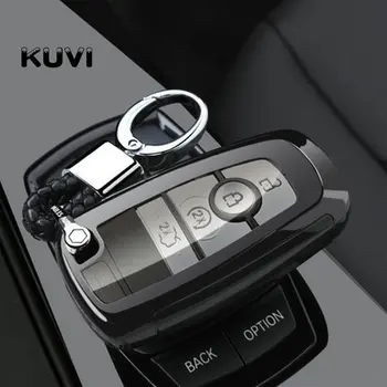 

key case cover For Ford Fusion Mustang Explorer F-150 F-250 F-350 2017 2018 Remote Key Case Fob Shell Cover Skin Holder 5 Button