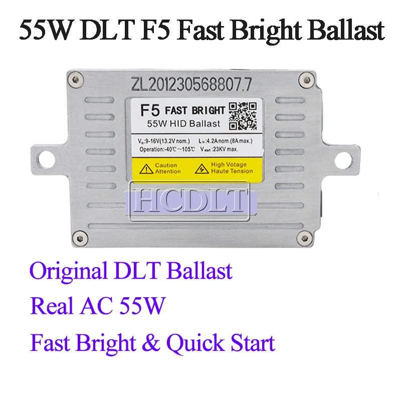 HCDLT AC 55W Fast Start HID Ballast DLT F5 Slim Reactor Block Ignition For 12V Car Light Headlamp Bulb Kit Xenon 55W HID Ballast (3)