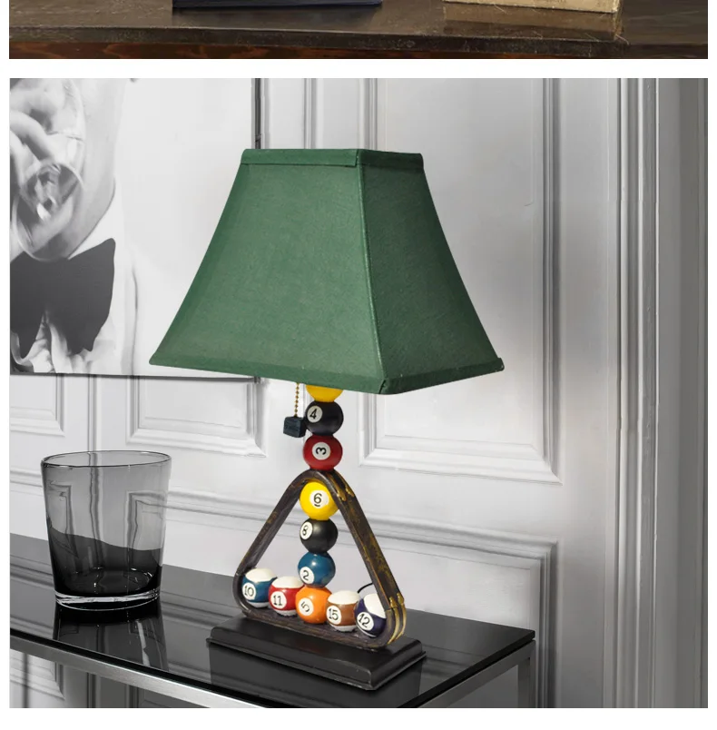 Индивидуальное творчество американские ретро настольные лампы для спальни прикроватная лампа мальчик лампа биллиард бар украшение гостиная настольные светильники