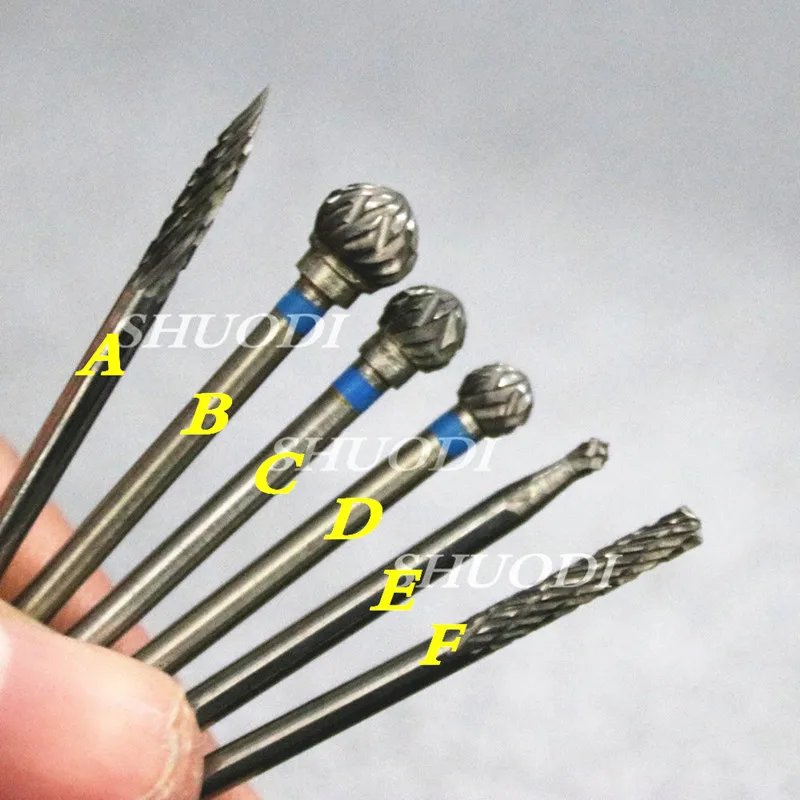 6 Pcs Dental Tungsten Steel Nitrate Carbide Bur Drill Dentistry 2.35mm