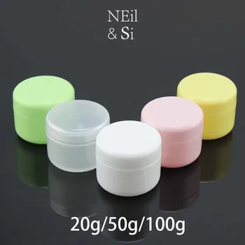 

20/50/100g Plastic Lotion Jar Refillable Cosmetic Cream Facial Bath Salts Bottle Empty Mask Powder Pack Containers