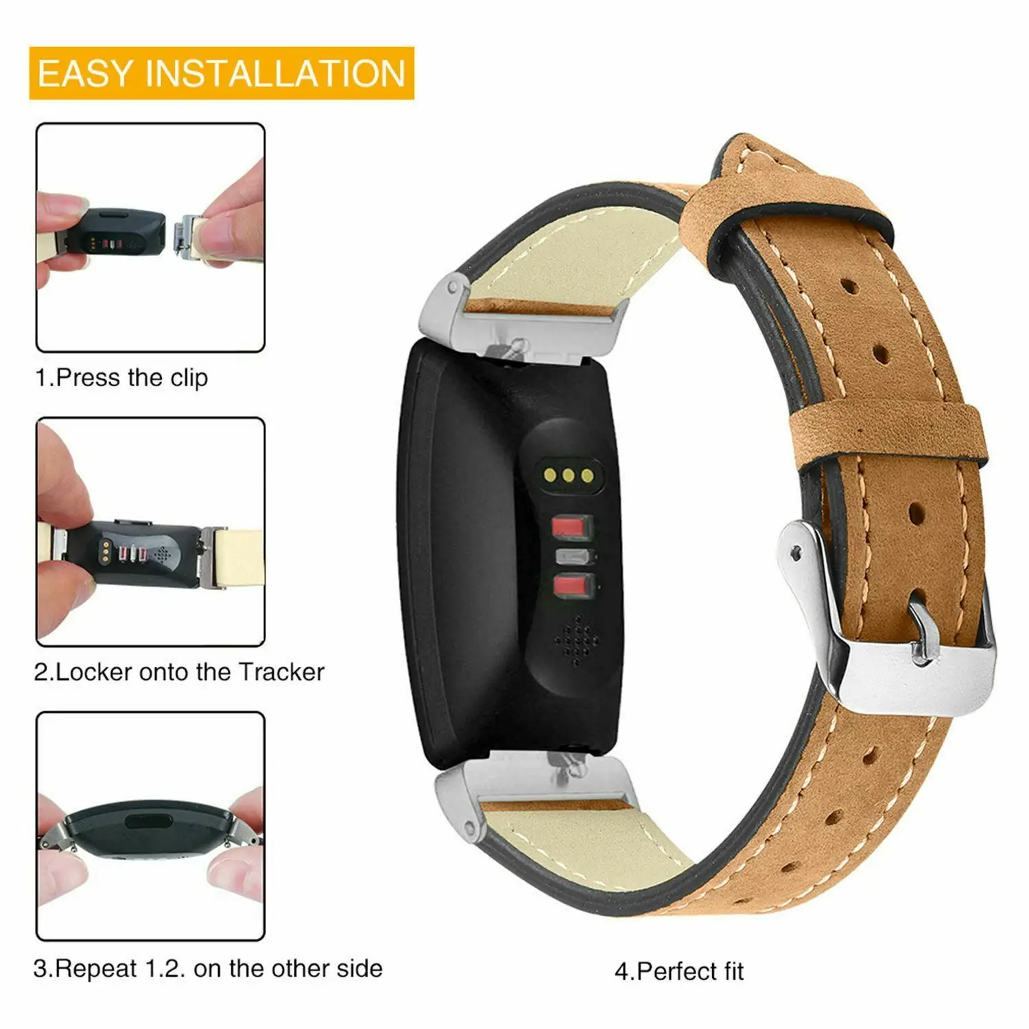 Для Fitbit Inspire/Inspire HR кожаный ремешок аксессуары из натуральной кожи для Inspire