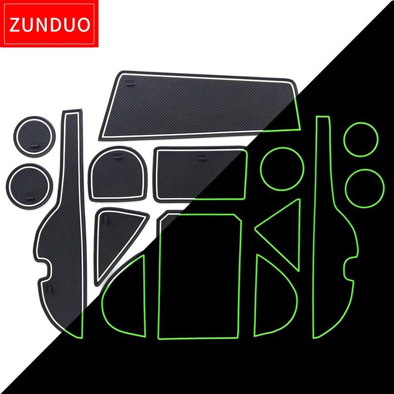 ZUNDUO Gate slot pad For TOYOTA RAV4 2013-2018 Accessories red/white/black Interior Door Pad/Cup Mat 15PCS