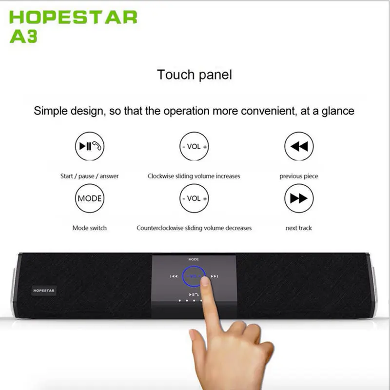 HOPESTAR A3 домашний кинотеатр беспроводной Bluetooth 2,1 динамик колонка двойной сабвуфер громкий динамик 3D стерео объемный заряд ТВ Звук