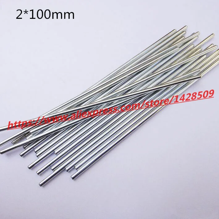 

10pcs/lot 2*100MM DIY car axle gear shaft Cars Steel Shaft Axis Model Embossing Metal Connecting Rod free ship