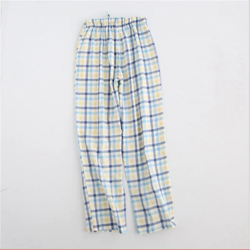 Осенняя брендовая домашняя одежда для девочек, Женская Повседневная Пижама клетчатая Дамская длинная ночная рубашка, женские брюки из хлопка