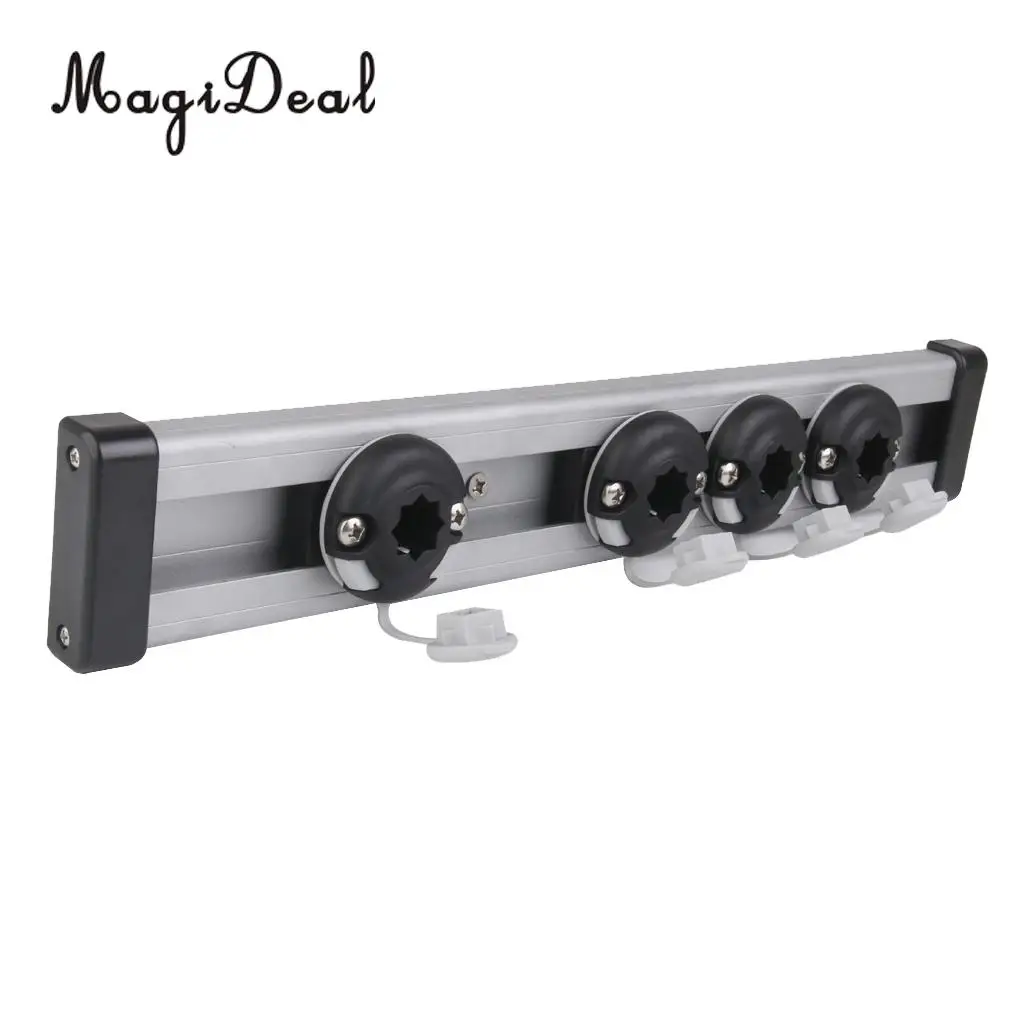 MagiDeal Durable Marine 20 Inch AlumInum Alloy Mounting Track for Canoeing Kayak Inflatable Fishing Boat Dinghy Replacement Acce