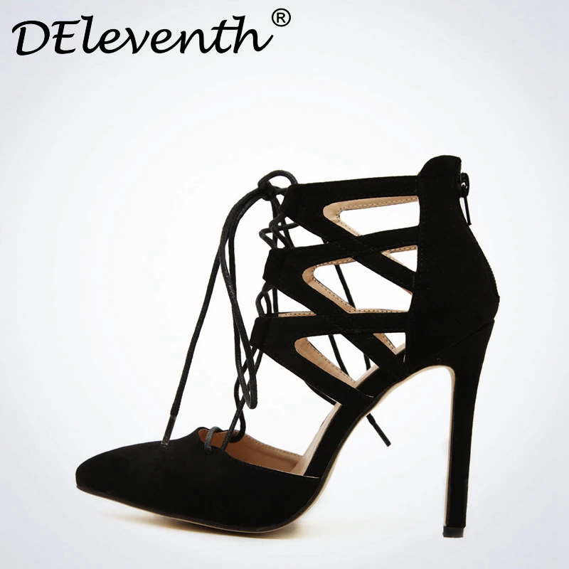 criss cross platform heels