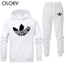 two piece set women sweat suit print hoodie sweatshirt track pants tracksuit men casual sport suit jogging sweatsuit male outfit