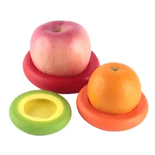 4 unids/set silicona fruit vegetable food cubierta tapa protectora set tapas de almacenamiento de utensilios de cocina a prueba de calor reutilizables cubre