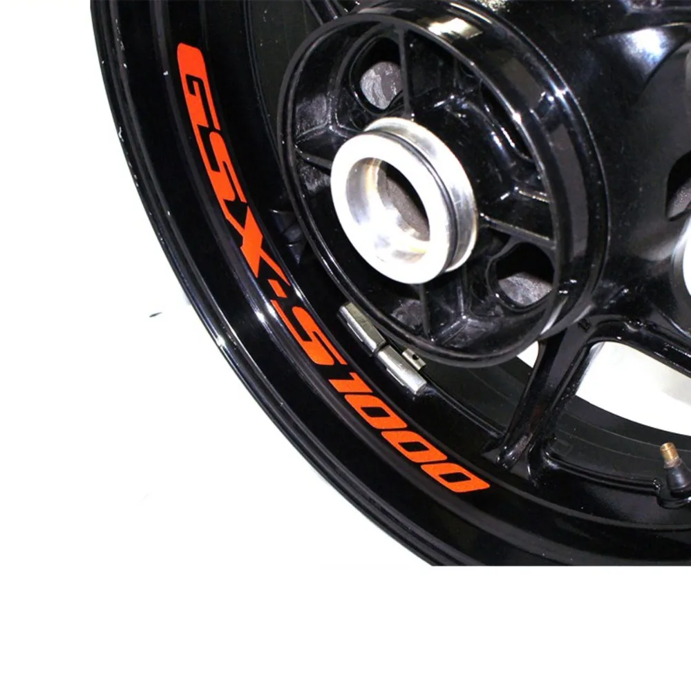 

8X high quality Motorcycle Wheel Sticker Decal Reflective Rim Bike Motorcycle Suitable for SUZUKI GSX S1000 GSXS1000 GSX S1000
