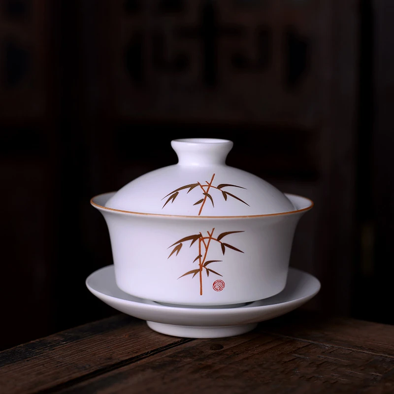 180 мл чайная чашка, керамический чайник кунг-фу, чайный набор Gaiwan Chawan, чайный набор Tie Guanyin Dahong Pao, чай улун, кухонный обеденный бар, чайная посуда - Цвет: D