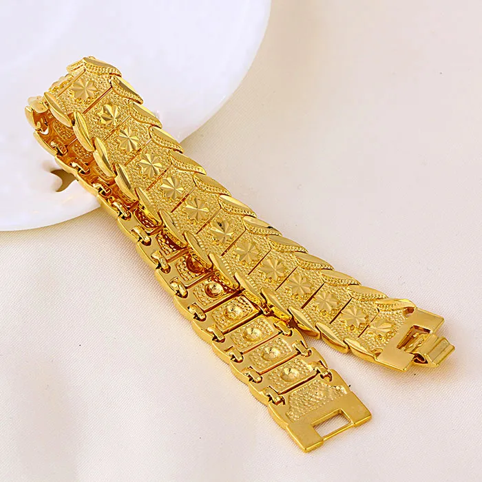 Extra Thick 24k Yellow Gold Filled Gf Cool Men S Solid Id Cuff Extra Thick 24k Yellow Gold Filled Gf