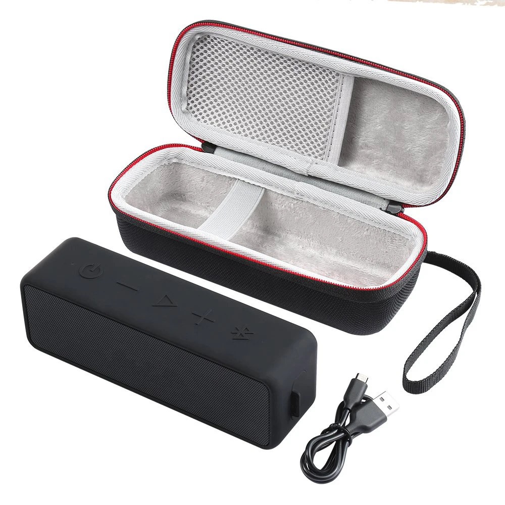 New Portable Wireless Bluetooth EVA Speaker Case For Anker SoundCore 2 With Mesh Dual Pocket Audio Cable Carrying Travel Bag