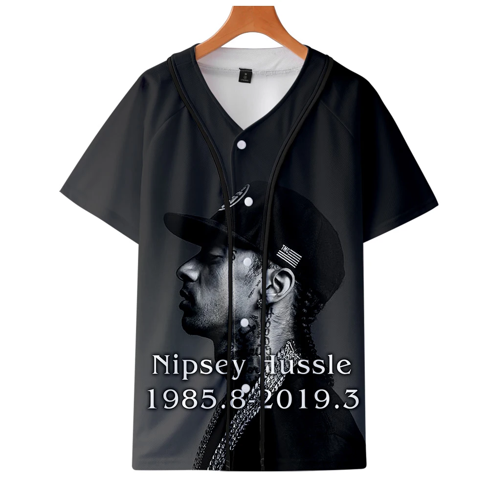 

Fashion HIP HOP style nipsey hussle 3D Short sleeve baseball uniform popular Leisure Suitable for men and women Fashion Cool