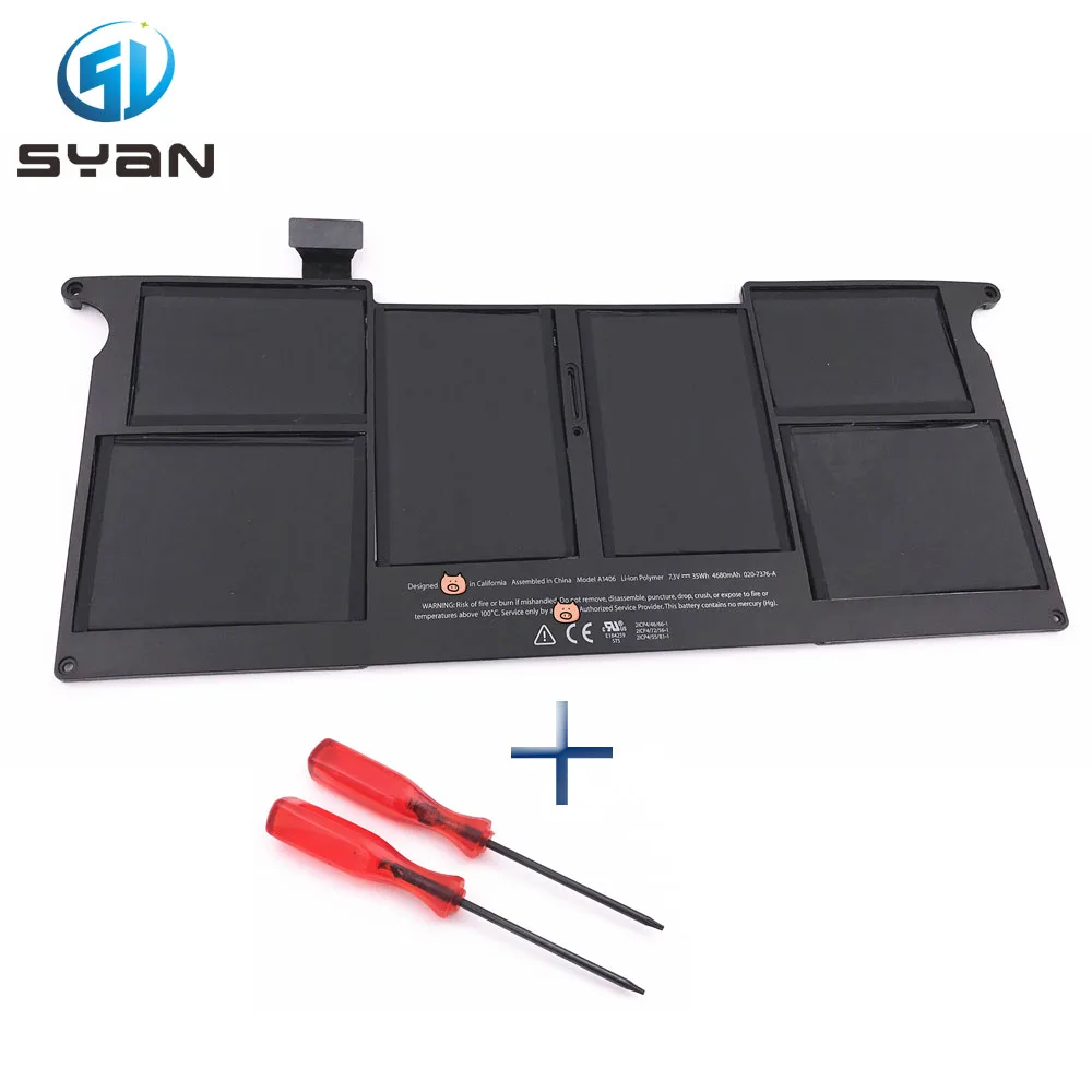 A1406 Аккумулятор для Macbook Air 11 6 ''ноутбук A1370 A1465 аккумулятор MC506 MC507L MC968LL/A 2011-2012