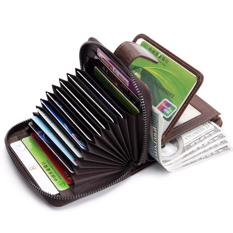 BULLCAPTAIN мужской кошелек из натуральной кожи модный для монет держатель Карт rfid