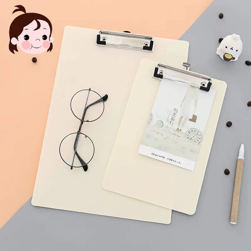 

random color A5 Frosted translucent folder Student's paper folder Writer's office Office thickening File plywood pad 15x23cm