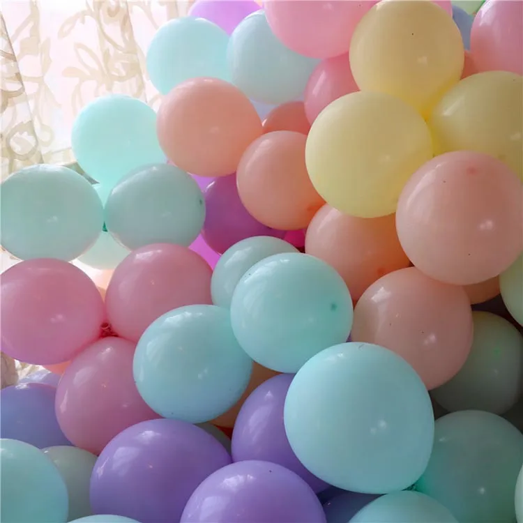 

100pieces New macaroon balloons 10 - inch creative latex balloons 2.2g wedding decorated arch balloons