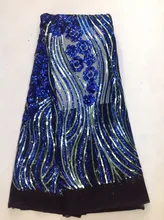 AFL-1!black+gold!wholesale African net lace with sequinstop quality French lace fabricfashionable net lace for party dress