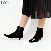 Plus Size 34-43 Genuine Leather Women Shoes Stiletto Thin High Heels Pointed Toe Sexy Zipper Ankle Boots Bota Chelsea Booties Plus Size 34-43 Genuine Leather Women Shoes Stiletto Thin High Heels Pointed Toe Sexy Zipper Ankle Boots Bota Chelsea Booties