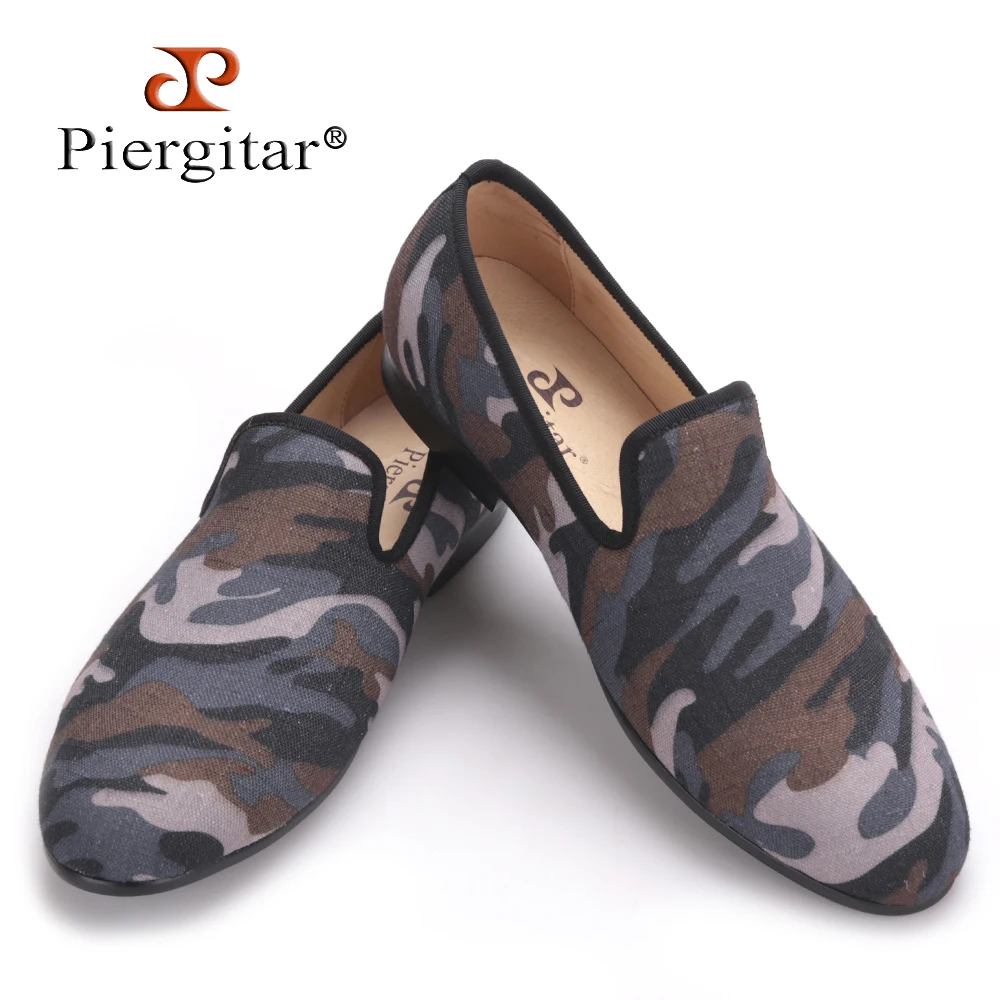 Piergitar British style Classic Camouflage men smoking slippers