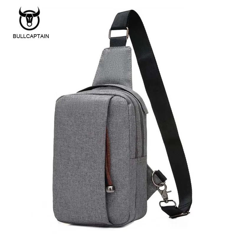 

Bullcaptain Canvas Men Bag Fashion High Quality Women Chest Pack Shoulder Bag Messenger Bag Handbag Travel Small Bag