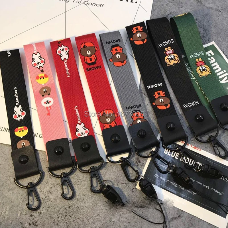 أزياء الماركات مفاتيح id الرقبة الشريط الحبل ل بطاقة جيم الهاتف المحمول الأشرطة usb شارة حامل diy هانغ حبل الكرتون الحبل