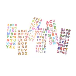 6 шт./лот 3D мультфильм 26 английские буквы детей номеров пузырь наклейки школы исследования записках пухлые наклейки ПВХ