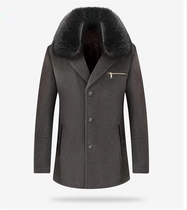 Batmo Новое поступление зимнее высококачественное шерстяное толстое повседневное пальто для мужчин, мужское зимнее теплое пальто, зимние куртки для мужчин, 1519