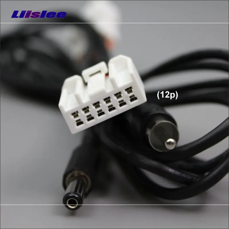 12 Pins RCA Adapter Connector Wire Cable For Mazda 3 Mazda3 Axela Sedan 2014~2017 Rear View Camera Original Video Input