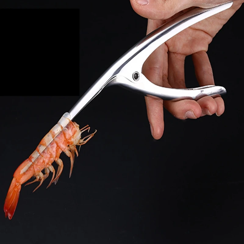 1PC Peelers Portable Stainless Steel Platic Prawn Shrimp Deveiner Peel